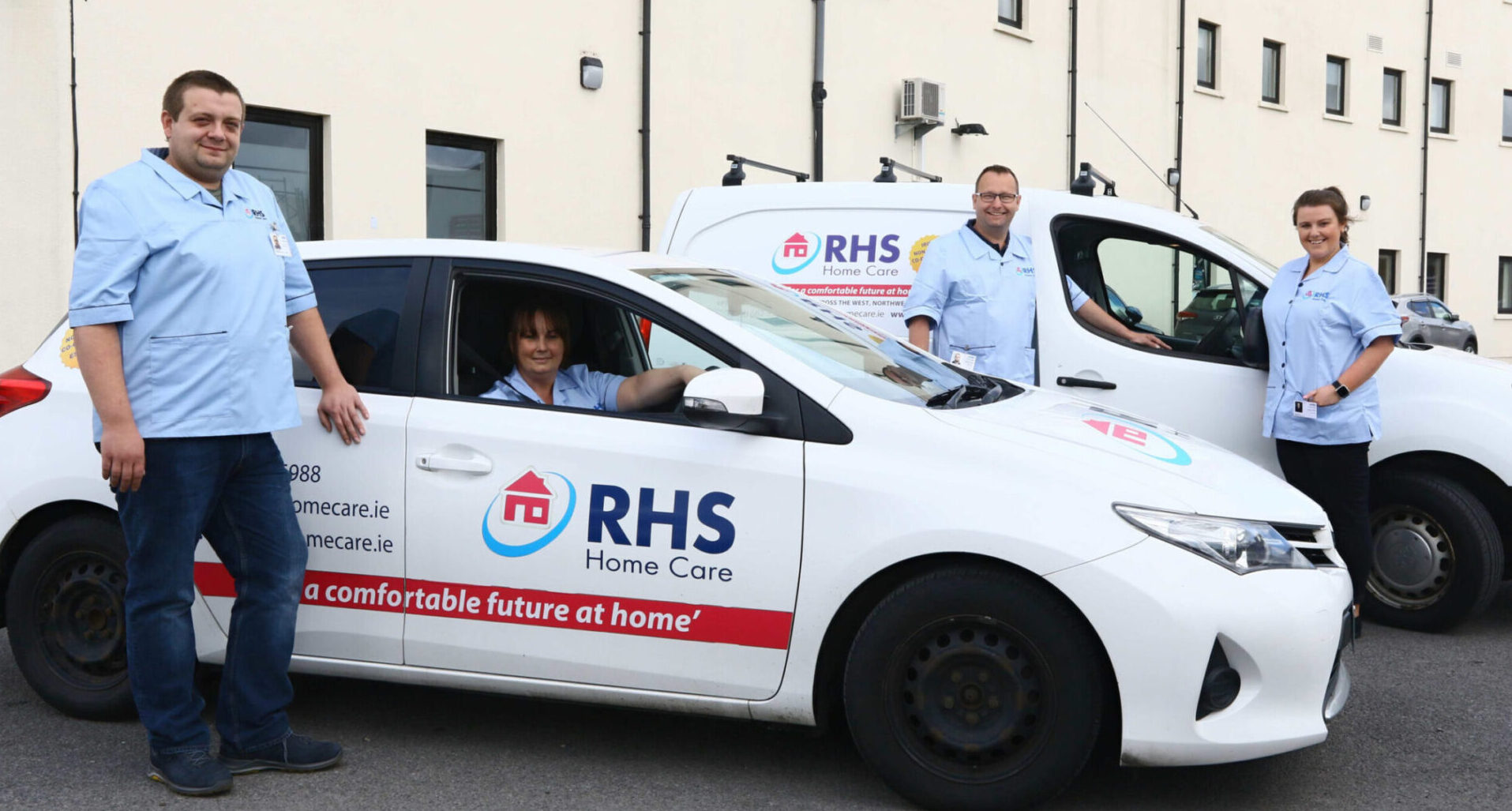 Care Assistants standing by RHS Car